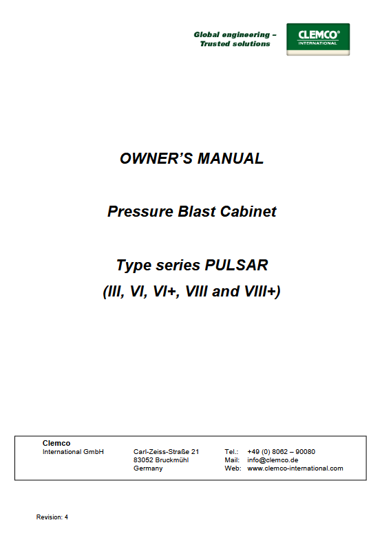 Blast Cabinet Pulsar III